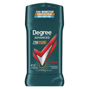 Degree Men Antiperspirant Deodorant Nonstop 72-Hour Sweat and Odor Protection Antiperspirant For Men With Body Heat Activated Technology 2.7 oz