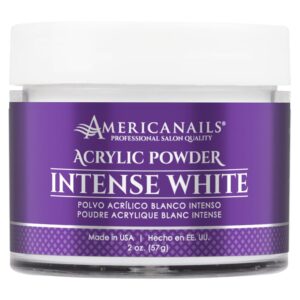 Americanails Professional Nail Powder – Self-Leveling – Pair with Monomer Liquid – Intense White 2oz