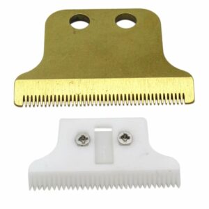 USonline911 Adjustable 2-Hole bladeclipper Replacement #2215 for Wahl Detailer Wired, Wahl Detailer Cordless 5 Star Senior,Magic Clip;WAHL Sterling: Sterling3(Ceramic + Gold Blade)