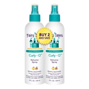 Fairy Tales Curly-Q Curl Refresher for Kids’ Hair – Lightweight Spray to Define Curls, Add Bounce and Reduce Frizz – 8oz (Pack of 2)