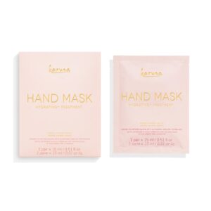 Karuna Hydrating+ Hand Sheet Mask> Creamy Oil-Infused Hand Mask with Camellia Flower> Soothe & Moisturize Dry Hands> Reformulated – 1 Count