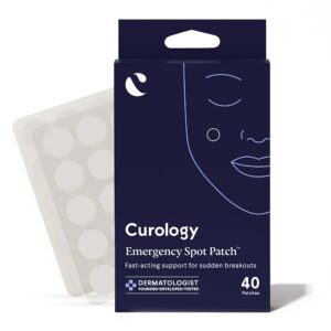 Curology Emergency Spot Pimple Patches for Face, Hydrocolloid Pimple Patches Fast-Acting, 40 Count