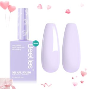 Beetles Purple Gel Nail Polish, Lavender Spring Gel Polish 1Pcs 15ml High Gloss Soak Off Nail Polish Nail Art Manicure Salon Periwinkle Color Nails