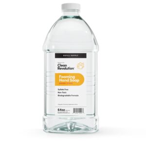 Clean Revolution Foaming Hand Soap Refill Supply Container. Ready to Use Formula. Dreamy Citrus Fragrance, 64 Fl Oz