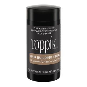 Toppik Hair Building Fibers, Light Brown, 0.11 Ounce