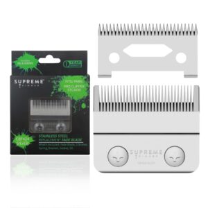 Supreme Trimmer Replacement Fade Blade CBF424 | Steel Blade for Hair Clippers | Silver