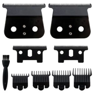 WELURE 2x 04521 Replacement T Blade Compatible for Andis T Outliner Trimmer/Andis GTX Trimmer 04710 04521 – Black