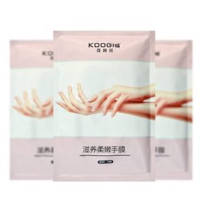 Anti-Aging Hydrating Mositurizing Hand Mask Hand Glove，KOOGIS Plant Essence Hand Mask For Dry Hands，Improve Skin Aging> Dark yellow> Dry Cracking> Remove Horniness Effectively 1Pair 3Packs