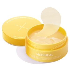 Mediheal Vita Collagen Under Eye Patches for – Korean Hydrogel Eye Pads (60 patches) with 7 Vitamin & 5 Micro Collagen. Moisturizng & Non Irritating Eye Gel Mask. Sealing Cap Included.