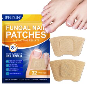 Toenail Fungus Treatment Extra Strength – 32 Pcs Fungal Nail Patches, Nail Repair for Damaged Nails, Overnight Renewal for Men and Women