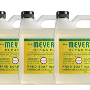 3 set Mrs. Meyer’s Clean Day Liquid Hand Soap Refill, Honeysuckle, 33 Ounce (3 Pack)