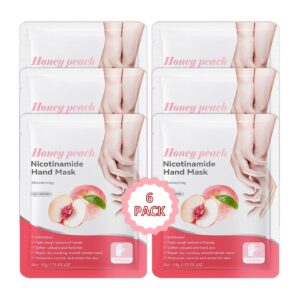 PPPanYiDi Hand Masks Moisturizing Gloves>6 Pairs Hydrating Hand Peel Masks Gift Set for Dry Cracked Hands Care>Long-lasting and Non-greasy Hand Moisturizer Gloves for Women G