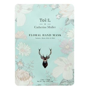 Toi:L x Catherine Muller Floral Hand Mask Glove 1 Pairs> Premium Hand care for florist> Intensive Moisturizing> Nourishing> Repairing for the dry & rough damaged Hand