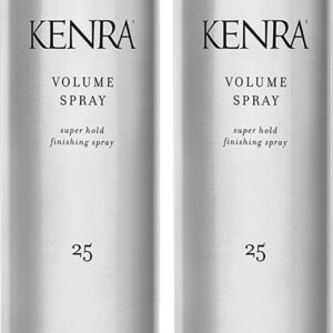 Kenra Volume Spray 25 80% | Super Hold Finishing & Styling Hairspray | Flake-free & Fast-drying | Wind & Humidity Resistance | All Hair Types | 16 oz (2-Pack)
