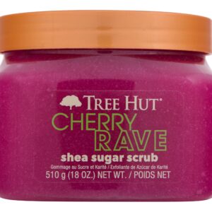 Tree Hut Cherry Rave Shea Sugar Scrub | Exfoliating Body Scrub Removes Dead, Dry Skin for a Soft & Hydrated Feel | Limited Edition Fall | Nourishing Essential Body Care | 18 fl oz.