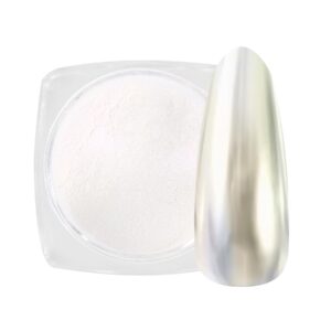 Chameleon Nail Powder> 2g White Chrome Powder – Mirror Effect Metallic Powder Kit for Nail Art Decoration> Resin Craft> etc.