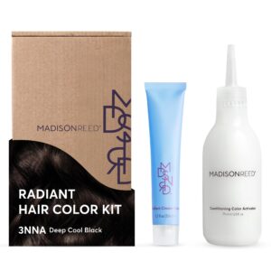 Madison Reed Radiant Hair Color Kit, Darkest Brown Black for 100% Gray Coverage, Ammonia-Free, 3NNA Positano Black, Permanent Hair Dye, Pack of 1