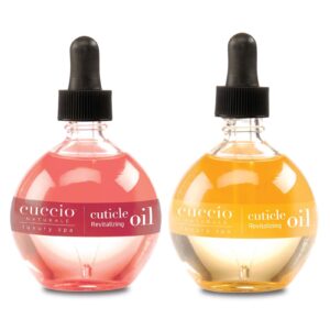 Cuccio Naturale Revitalizing Cuticle Oil Set – Milk & Honey, Pomegranate & Fig, 5 fl oz – for Dry Hands, Lightweight, Antioxidant