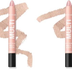 wet n wild Color Icon Cream Eyeshadow Multi-Stick, Moisturizing, Nourishing Velvety Cream-to-Powder Buildable & Blendable Formula, Cruelty-Free & Vegan – Peachy Crush (Pack of 2)