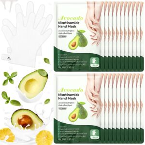 Swiffen 30 Pairs Moisturizing Hand Mask with Shea Avocado Hydrating Hand Masks for Dry Cracked Hands Dry Skin Moisturizer for Soft and Smooth Touch Hands for Men Women Thanksgiving Gift