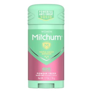 Women’s Deodorant by Mitchum, Solid Antiperspirant Deodorant Stick, Powder Fresh, 2.7 Oz (Pack of 1)