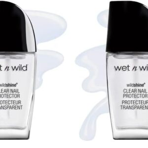 wet n wild Nail Polish Wild Shine, Clear Nail Protector, Nail Color (Pack of 2)