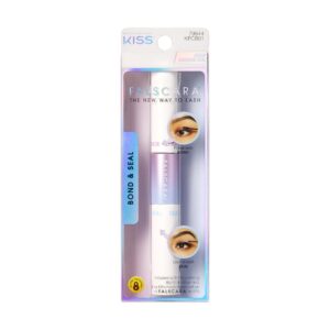 KISS Falscara DIY Eyelash Extension Bond & Seal Infused with Biotin & Vitamin E – Strong Gentle Comfortable Lash Adhesive for All Day Wear For Use With Falscara Lash Wisps, Remover, and Applicator
