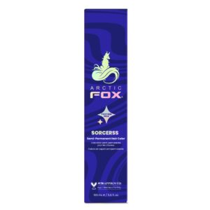 ARCTIC FOX Vegan and Cruelty-Free Semi-Permanent Hair Color Dye (5.6 Fl Oz, SORCERESS)