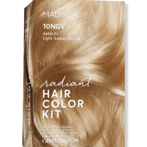 Madison Reed Radiant Hair Color Kit, Light Golden Blonde for Superior Gray Coverage, Ammonia-Free, 10NGV Amalfi Blonde, Permanent Hair Dye, Pack of 1