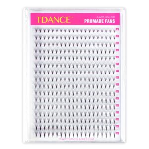 TDANCE Premade Lash Fans – 320 Fans, Volume Lash Extensions (320-14D-0.07-D-8-15mm)