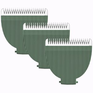 3 Pack Replacement Blades for Meridian Trimmer, Hygienic Ceramic Replacement Blades Compatible with Meridian The Trimmer (Onyx & Sage), Green