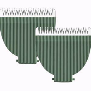 2 Pack Replacement Blades for Meridian Trimmer, Hygienic Ceramic Replacement Blades Compatible with Meridian The Trimmer (Onyx & Sage), Green