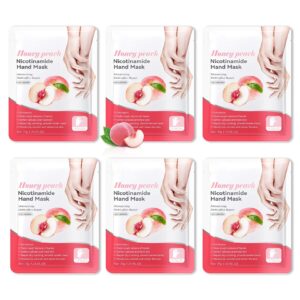 WENJLYJ 6 Pairs Hand Mask for Dry Cracked Hands>Nourishing Moisturizing Gloves>Hands Moisturizer for Deep Moisturizing>Silky Smooth Moisturizing Gloves>Hand Care Mask Set(G)