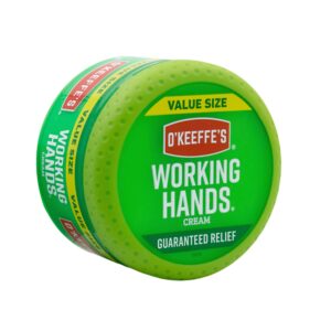 O’Keeffe’s Working Hands Hand Cream for Extreme Dryness – 6.8 oz Value Size Jar (1 Pack) – Repairing Skincare for Cracked, Dry Hands
