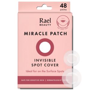 Rael Pimple Patches, Miracle Invisible Spot Cover – Hydrocolloid Acne Patch, Treatment for Breakouts, Absorbs Zits & Blemish, Korean Skin Care, 2 Sizes (48 Count)
