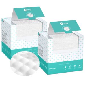 Ditoi Ultra Thick Disposable Face Towels, Face Towelettes XL, ​Lint- Free Facial Wipes for Makeup Removal & Gentle Skin Care,100 Count (2 Pack), 10″×12″, Eco-Friendly