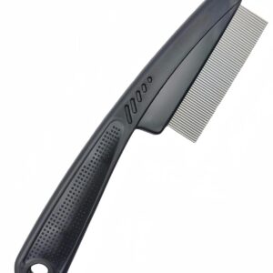 Yumflan Dandruff Comb, Stainless Steel Fine Tooth Dandruff Remover, Professional Scalp Comb Hair Comb for Kids and Adults (Black)