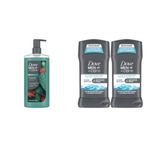 DOVE MEN + CARE Body Wash Eucalyptus + Cedar Oil to Rebuild Skin in the Shower & Deodorant Stick Moisturizing Deodorant For 72-Hour Protection Clean Comfort Aluminum