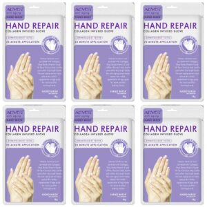 6Pairs Hand Mask> Moisturizing Gloves> Hand Mask for Dry Skin> Spa Hand Mask Gentle Soothe and Anti Aging> Nourish Hand Care for Winter Nourishing Smoothing> Repair Rough Damaged Skin for Women or Man
