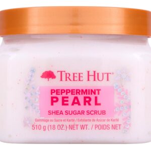 Tree Hut Peppermint Pearl Shea Sugar Scrub | Exfoliating Body Scrub Removes Dead, Dry Skin for a Soft & Hydrated Feel | Limited Edition Holiday | Nourishing Essential Body Care | 18 fl oz.