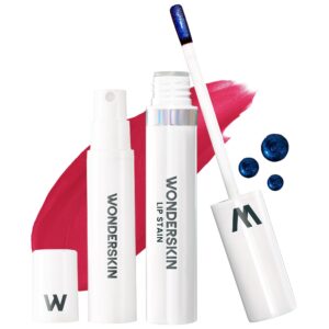Wonderskin Wonder Blading Lip Stain Peel Off and Reveal Kit – Long Lasting, Waterproof Pink Lip Tint, Transfer Proof Natural Makeup Stain Kit (First Kiss)