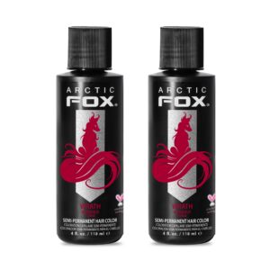 ARCTIC FOX Vegan and Cruelty-Free Semi-Permanent Hair Color Dye – WRATH 4 Fl Oz (Pack of 2)