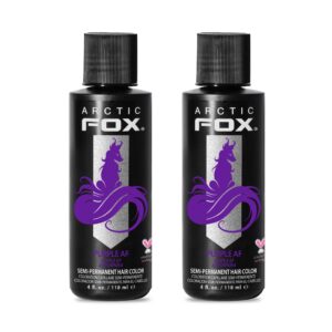 ARCTIC FOX Vegan and Cruelty-Free Semi-Permanent Hair Color Dye – PURPLE AF 4 Fl Oz (Pack of 2)
