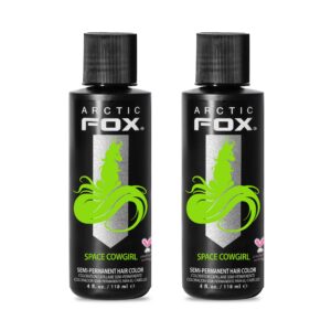 ARCTIC FOX Vegan and Cruelty-Free Semi-Permanent Hair Color Dye – SPACE COWGIRL 4 Fl Oz (Pack of 2)