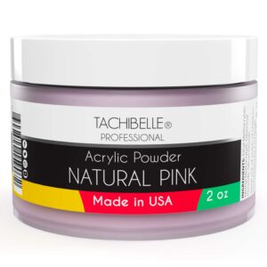 Tachibelle Professional Acrylic Nail System Acrylic Powder> 2 oz. Made in USA. Used in Professional Salons. (Natural Pink 2oz)