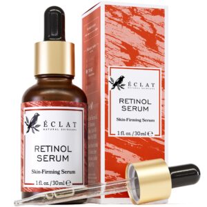 Eclat Skincare Retinol Serum for Face – Pure Retinol with Hyaluronic Acid & Vitamin E – Skin Care for Dark Spots – Anti Aging & Anti Wrinkle Formula – Resurfacing Retinoid Serum for Face 1 fl oz