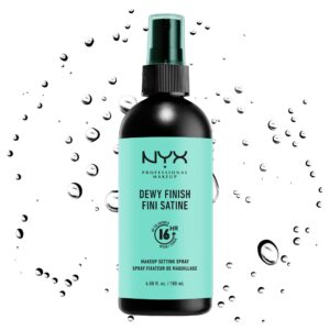 NYX PROFESSIONAL MAKEUP Makeup Setting Spray – Dewy Finish, Long-Lasting Face Mist for up to 16HR Wear, Vegan Formula, JUMBO Size