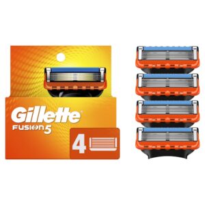 Gillette Fusion5 Mens Razor Blade Refills, 4 Count, Lubrastrip for a More Comfortable Shave
