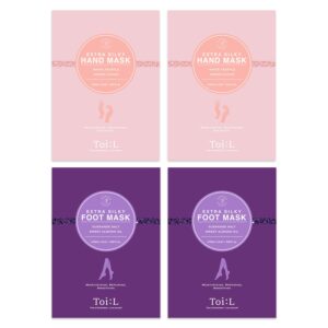 Hand Mask 10 Pairs + Foot Mask 10 Pairs | Deep Moisture Gloves & Socks for Dry Skin> Cracked Heels & Rough Hands | Self-Care Spa Gift Set