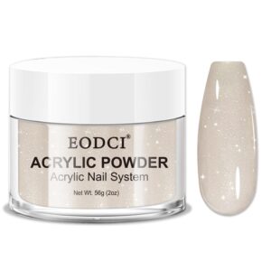 EODCI Glitter Nude Pink Acrylic Nail Powder> 2oz Acrylic Powder Dip for Nails> Long Lasting Salon Quality> Professional Nail Powder for Manicure Nail Art> Fake Nails> Nail Carving & Extensions